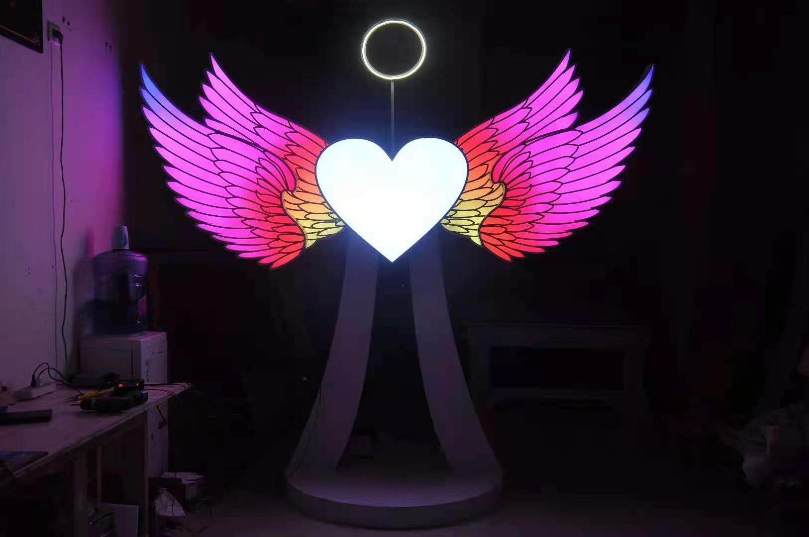 天使互动发光翅膀led动态体感抖音网红打卡翅膀