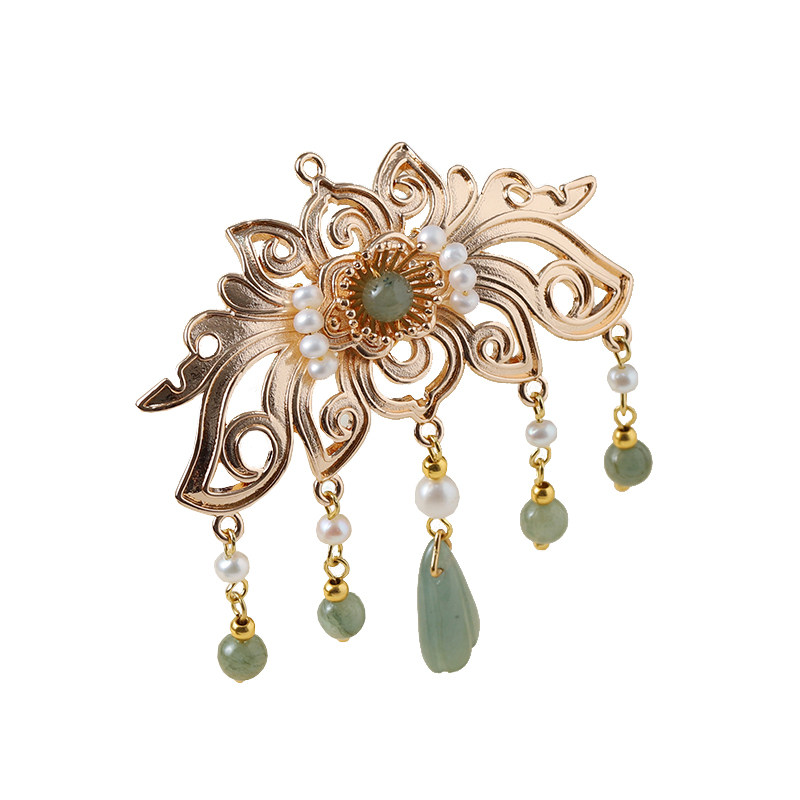 唐宋明配饰制小发宋明翡翠雀记百搭头饰风头古典发饰