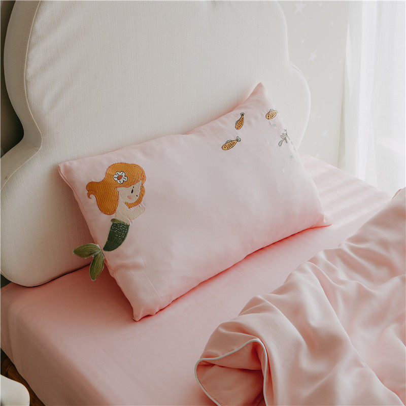 枕套天丝宝宝枕头套夏季冰凉冰丝凉爽夏天儿童枕套