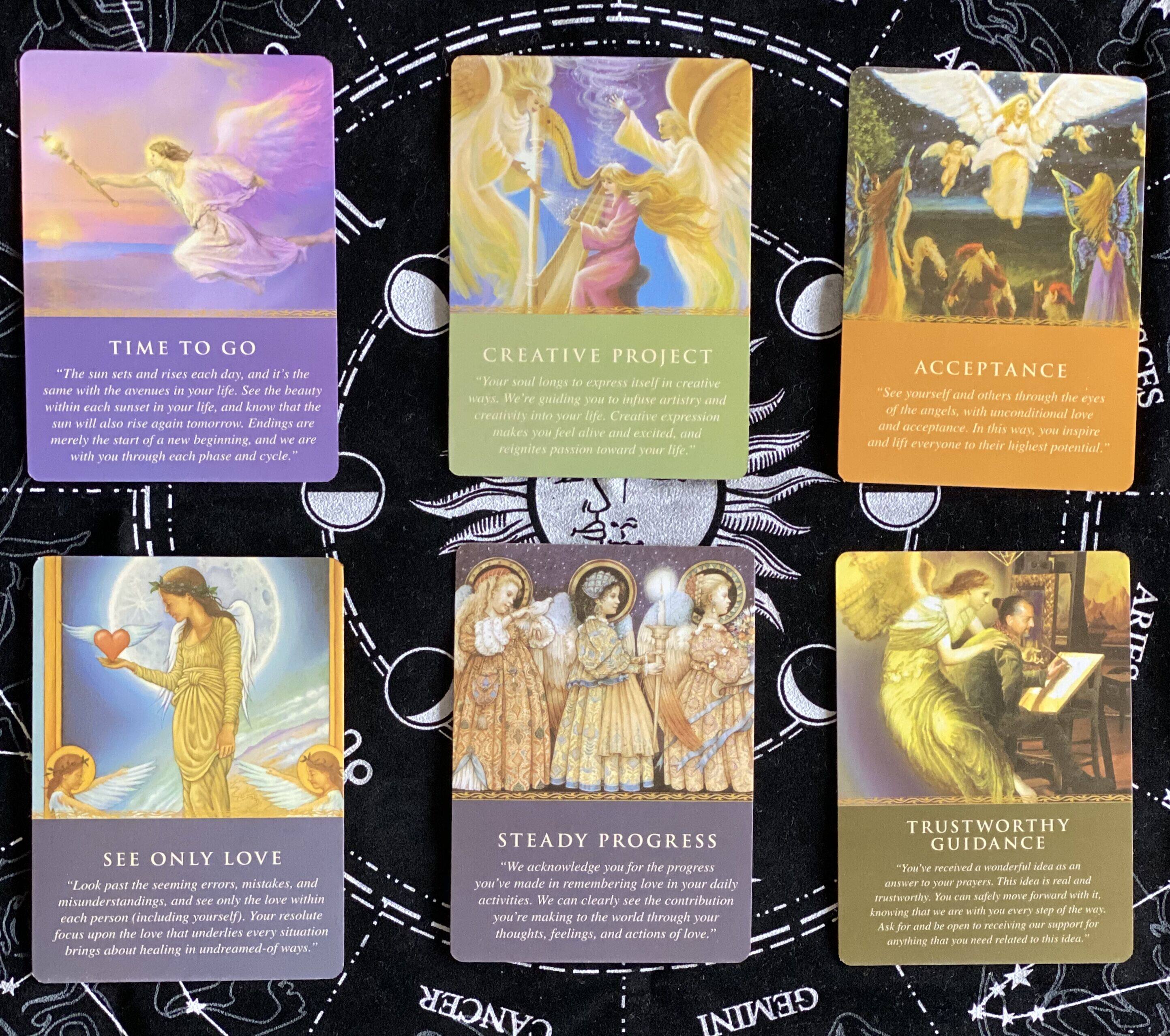 daily guidance from your angel oracle 每日天使指引卡英文烫金