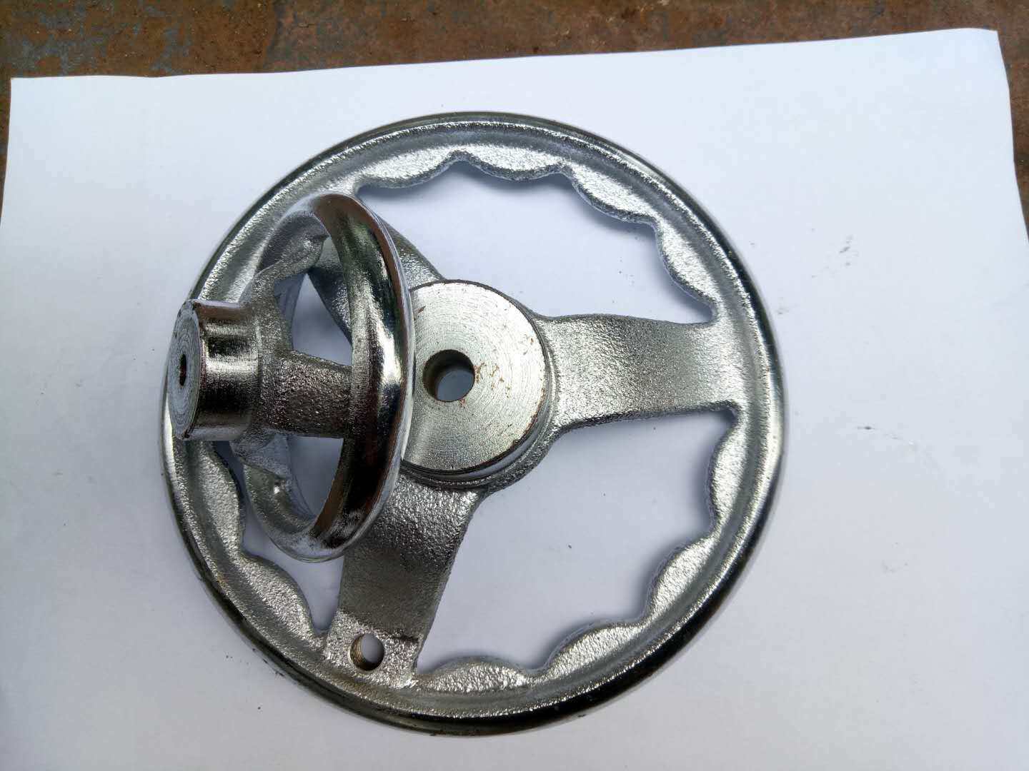 优质铁手轮 铸铁镀铬波纹手轮 机床手轮 手柄 圆轮缘手轮3寸-16寸