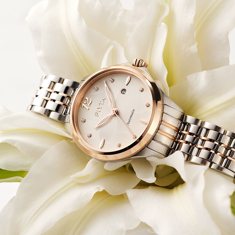 飞亚达新品花语系列手表机械表女款简约时尚女表国产腕表