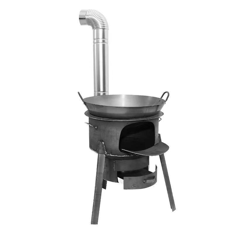 柴火火炉家用炉子炉灶木柴农村柴灶圆户外炉具野餐炉具