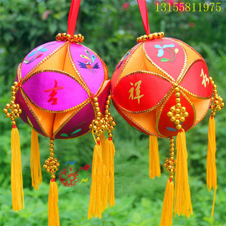 绣球10cm广西靖西壮绣壮族舞蹈手工民族壮绣