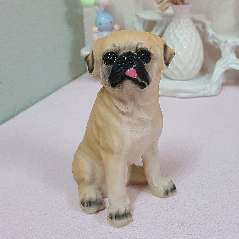 边境牧羊犬仿真狗巴摆件假狗八哥现代家居时尚摆件