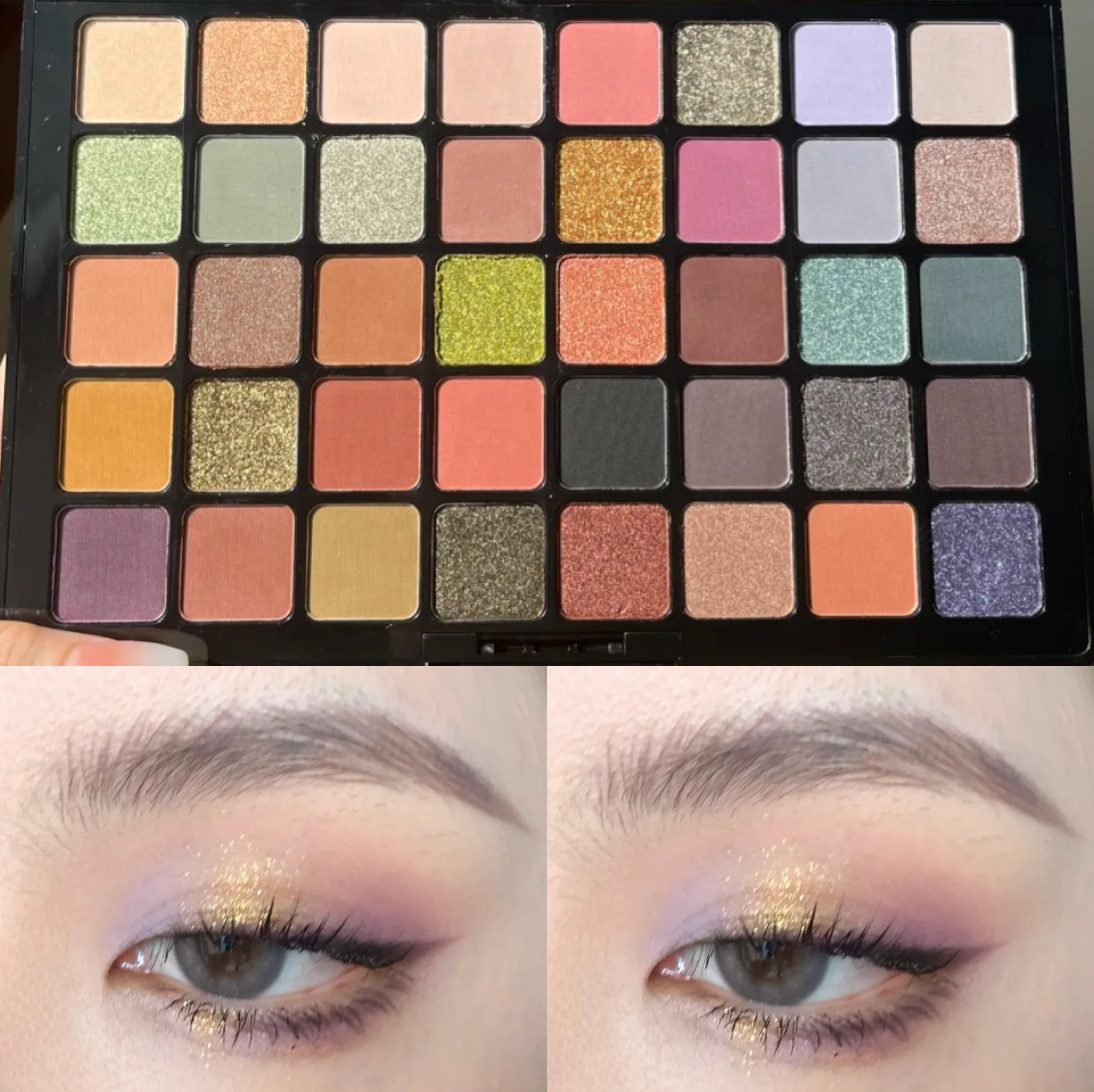 乌托邦眼影40色正品超大多色大地色系水泥欧美眼影