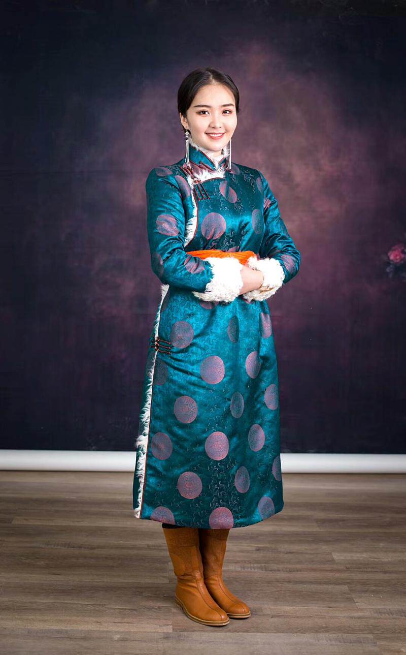 suunaiwrh工作室蒙古袍棉袍子亲自装蒙古风民族服饰外套棉衣