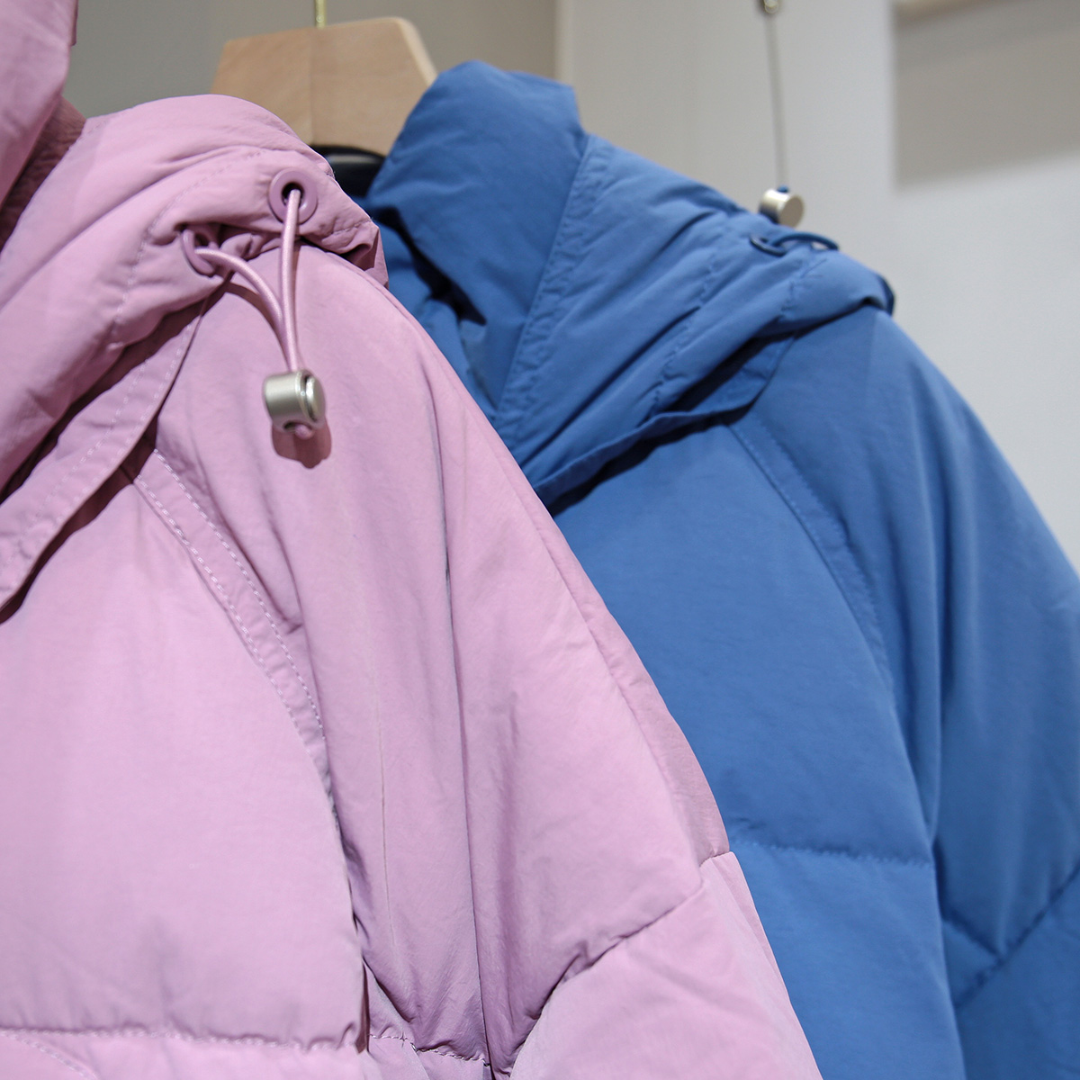 misuoms米索美素af725连帽短款羽绒服抽绳宽松显瘦白鸭绒外套女冬