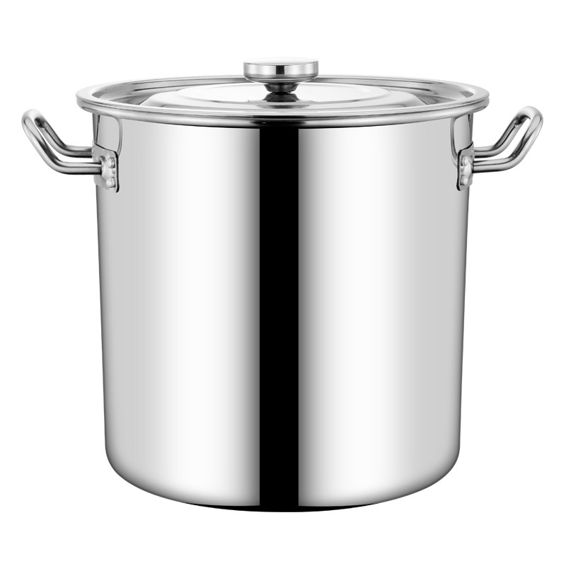 不锈钢汤桶大容量汤锅带盖商用厨房加厚圆桶油桶汤锅