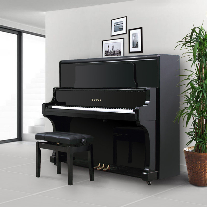 日本原装kawai二手钢琴 卡哇伊家用成人初学者考级立式钢琴bl谱架