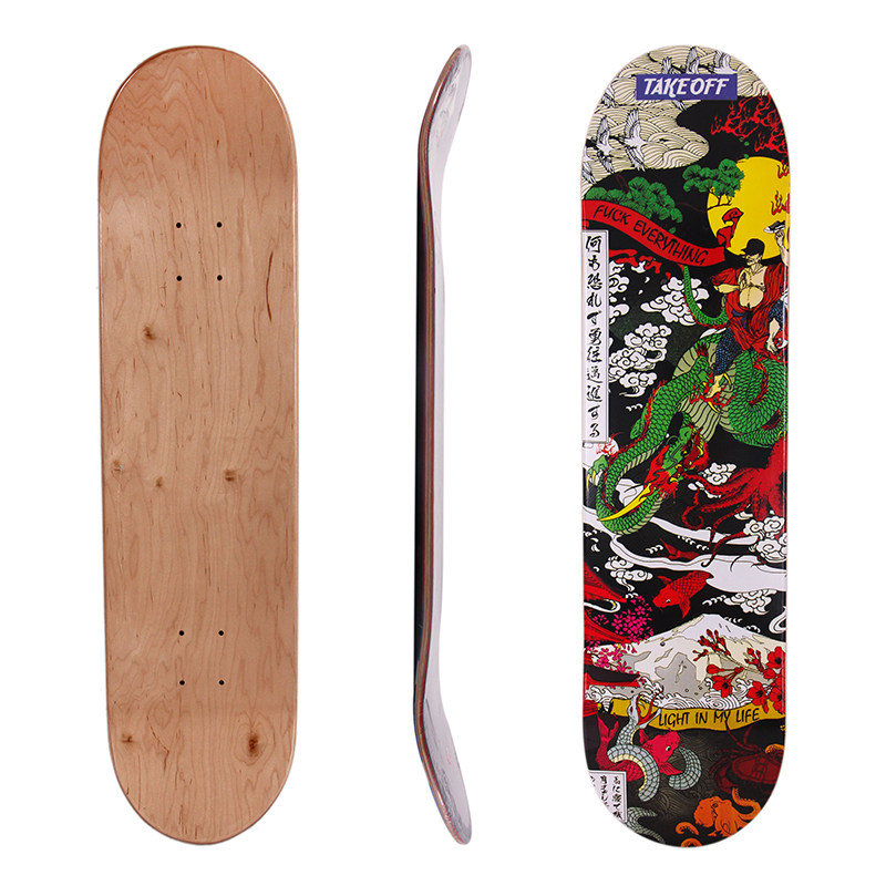 takeoff加枫双翘板面电镀镭射合集包邮送基础滑板滑板