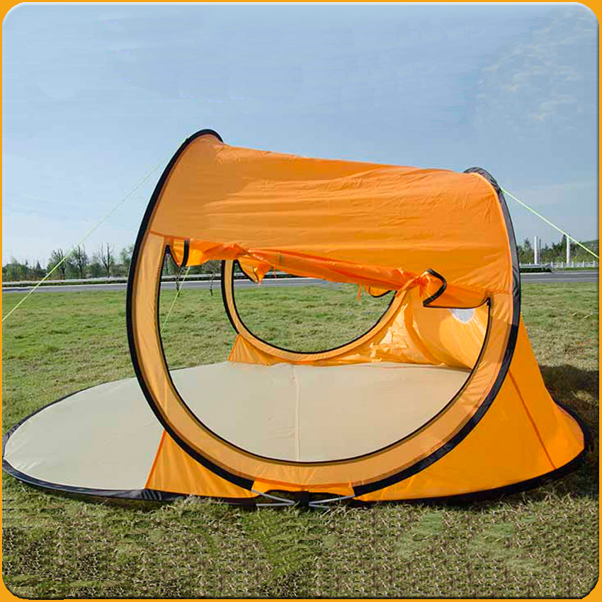 包邮超大4-5人用全自动户外沙滩帐篷野外便携海边快开度假遮阳蓬