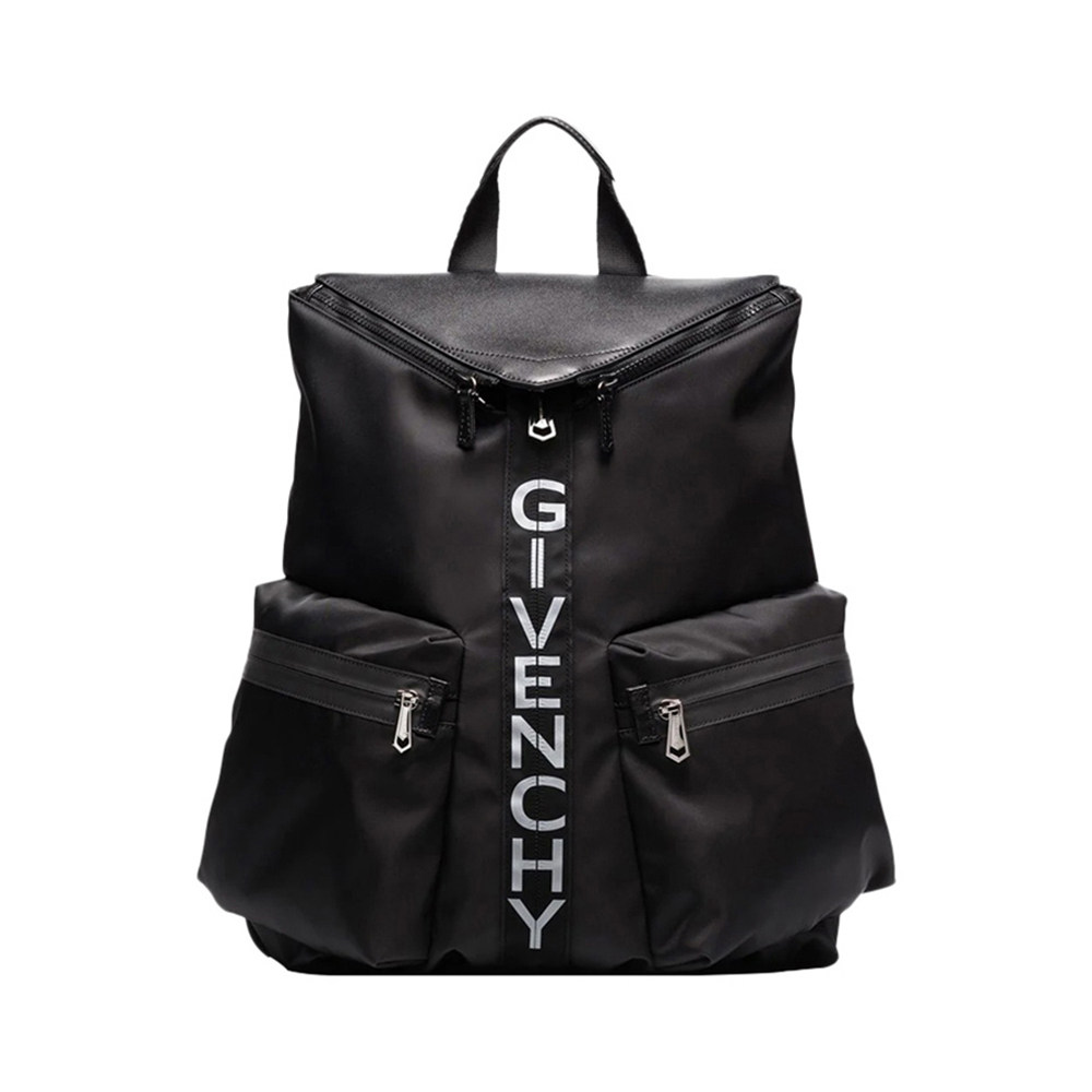 givenchy纪梵希男士黑色字母logo印花图案双肩背包双肩背包