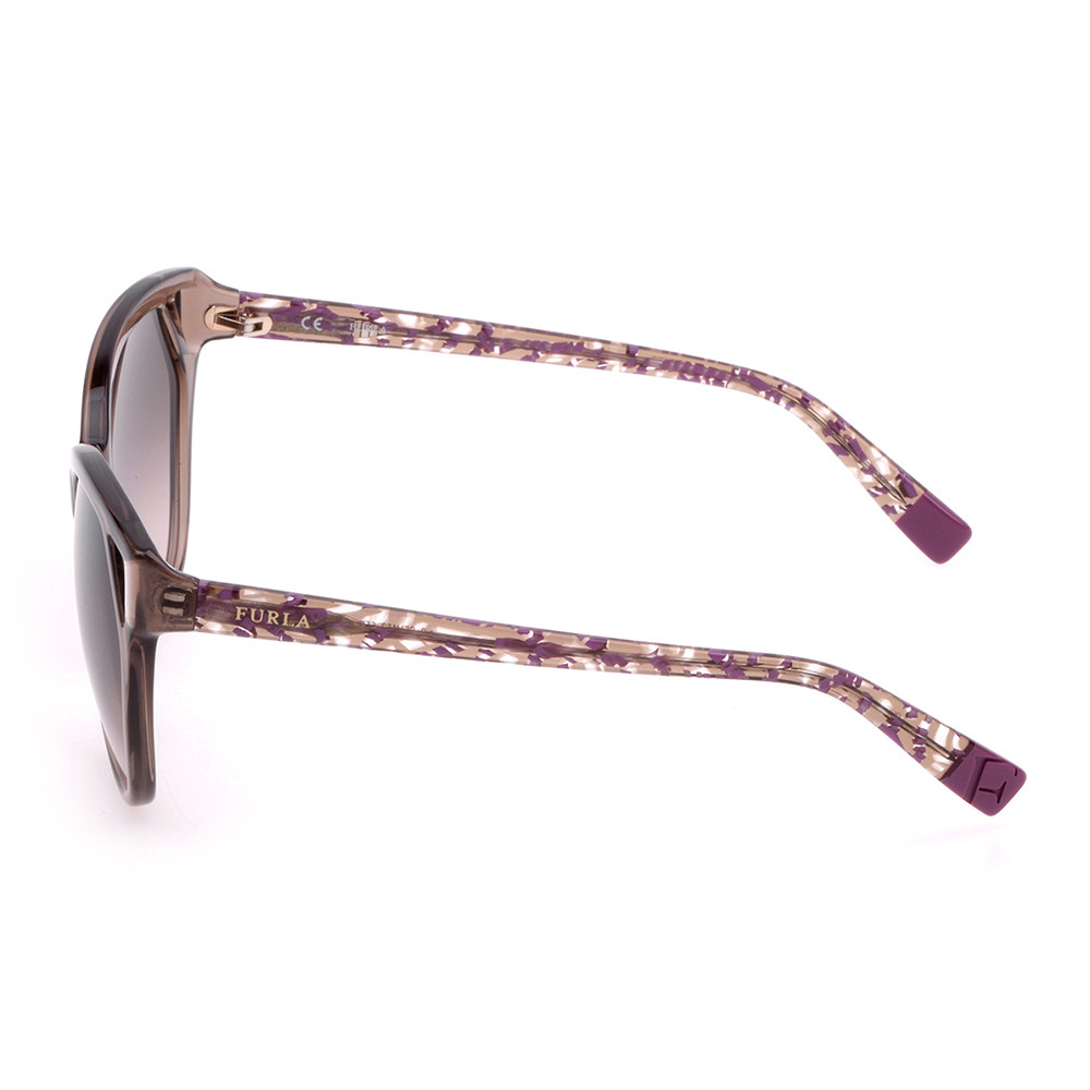 furla芙拉棕色全框板材镂空拼接时尚女士墨镜太阳眼镜