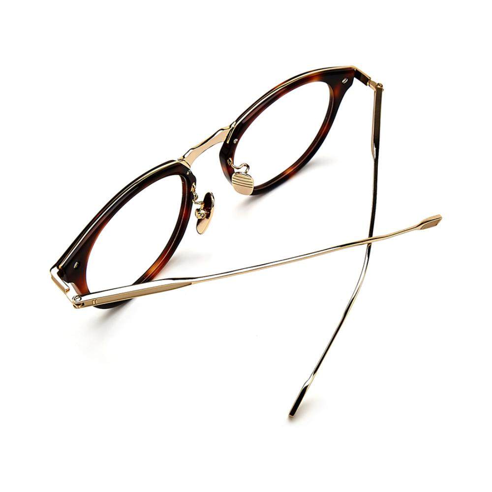 haze 红棕色复古花纹全框百搭中性光学眼镜架 - 魅力惠官方旗舰店