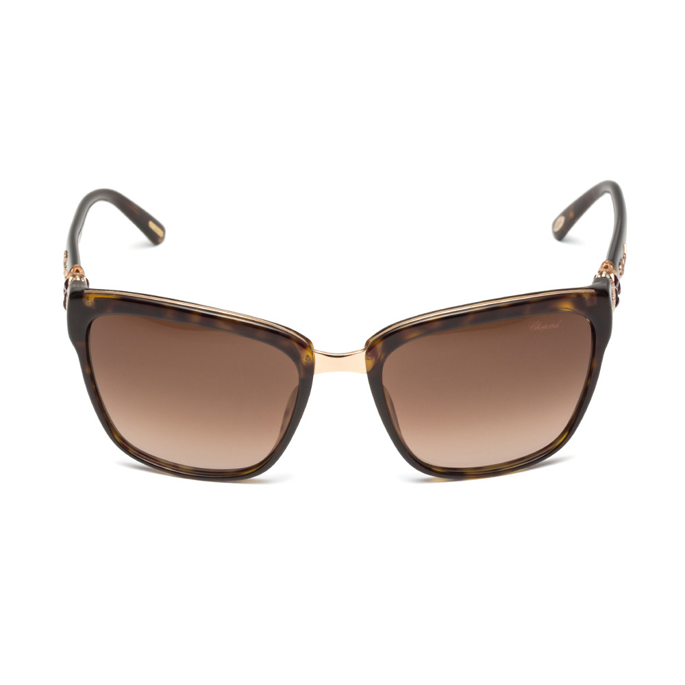 chopard棕色全框板材奢华时尚经典女士墨镜太阳眼镜太阳眼镜