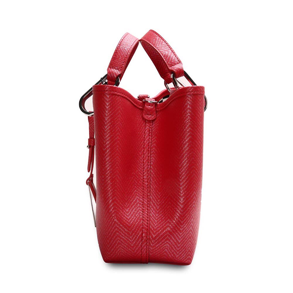 安普里奥阿玛尼红色牛皮经典女士手提包托特包