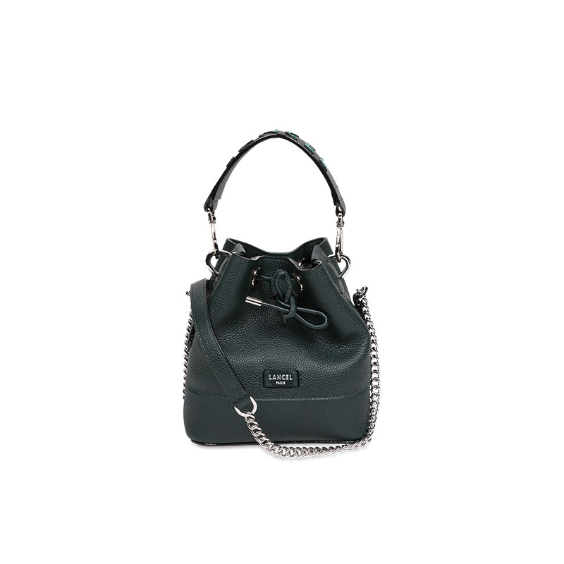 lancel兰姿ninon女士迷你号墨绿色湖绿色水桶包新年礼物