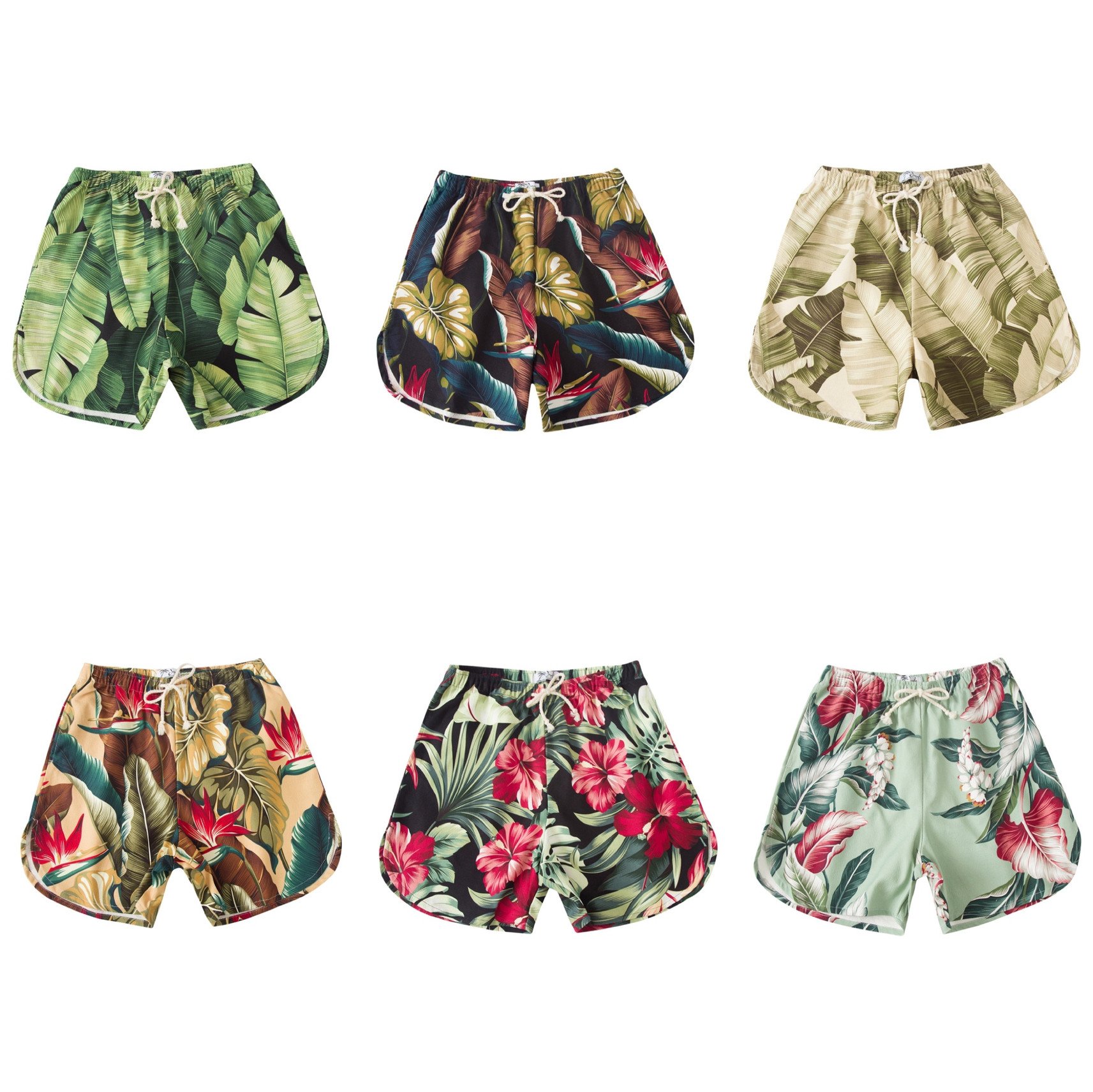 咆哮的小眼睛Jungle Gurl芭蕉花卉FOG高街沙滩休闲短裤JERRY同款