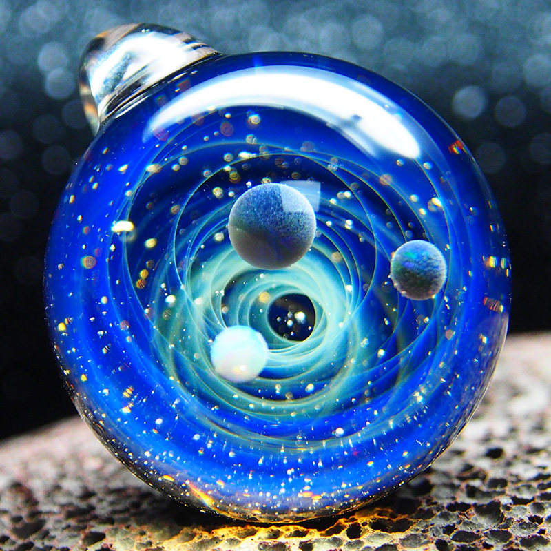 日本水晶球行星宇宙玻璃星空项链吊坠琉璃手链梦幻情侣男女潮礼物