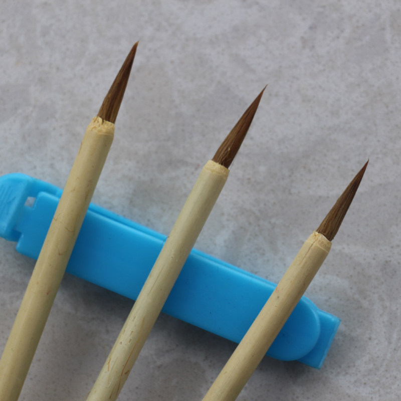 油漆毛笔小楷狼毫工业竹竿勾线笔化工描笔小号毛笔