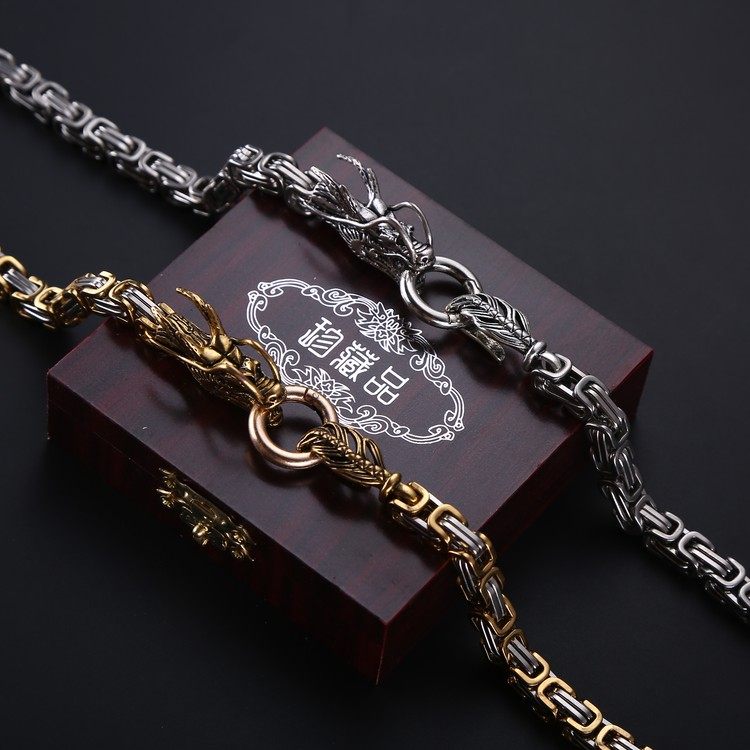 防身武器龙骨手链钛钢龙脊不锈钢链鞭方链条防身用品男士自卫暗器