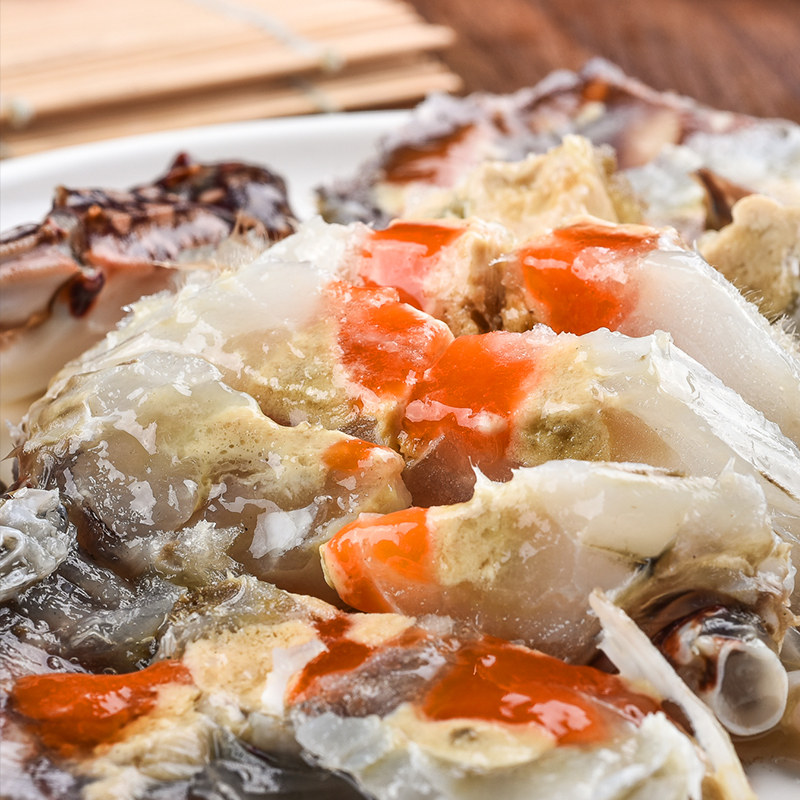 咸蟹宁波特产红膏炝蟹野生梭子蟹醉腌制即食蟹类制品