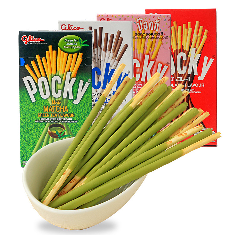 泰国进口格力力高pocky百奇涂层饼干抹茶草莓巧克力制品