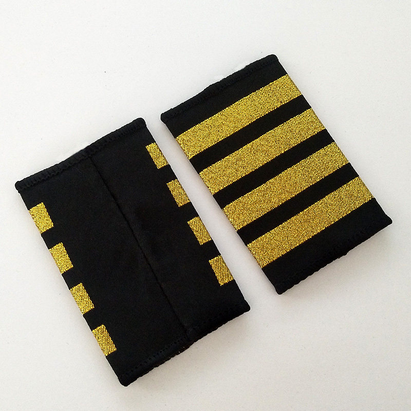 航空飞行员肩章飞机师制服机长肩章驾驶员肩章节金色4杠套肩章