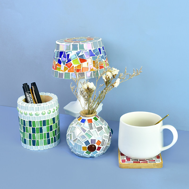 儿童异形彩色水晶玻璃马赛克手工diy创意装饰品马赛克