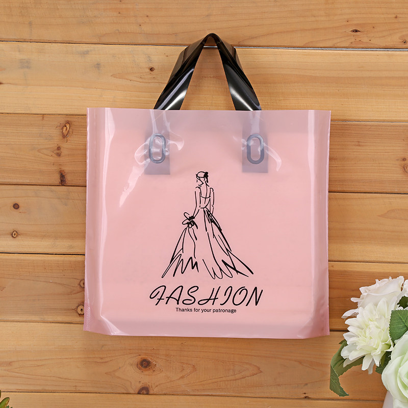 礼品袋特厚淡紫色天使塑料胶袋童装女装服装手提礼品袋