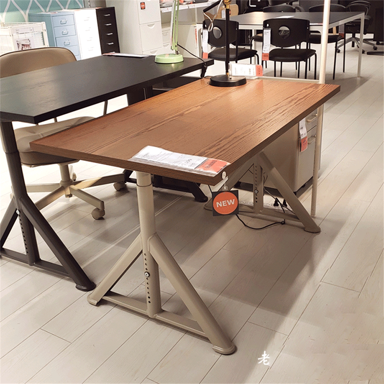 学习宜家ikea伊朵书桌电脑桌办公桌写字台桌子升降电脑桌