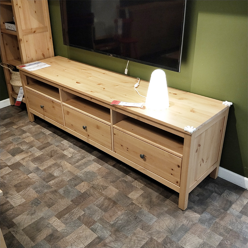 宜家ikea汉尼斯电视柜北欧实木松木欧式简约小户电视柜