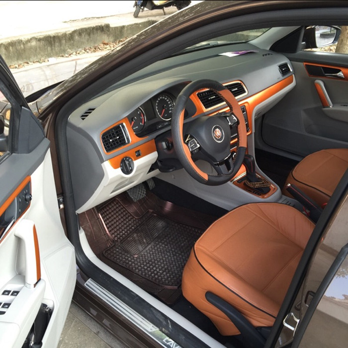 大众众新朗逸内饰贴纸朗行档位改装专用中控汽车贴片