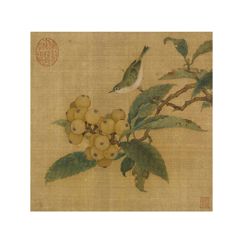 名画复制品名家作品品林枇杷山鸟宋画小品国画国画
