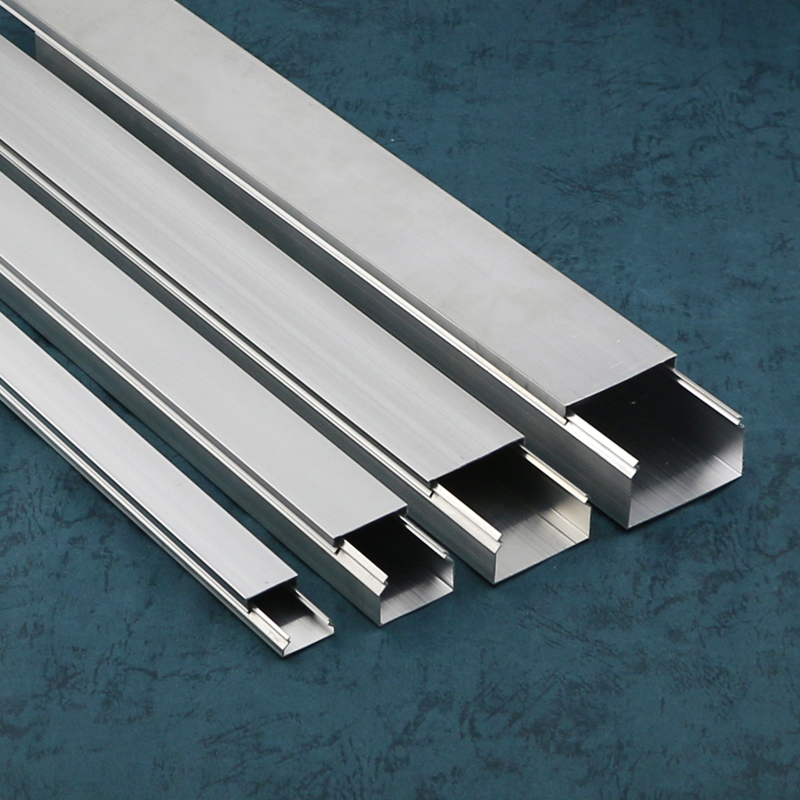 1.7cm防踩金属不锈钢线槽明装走电线网线装饰保护地线槽弧形耐压