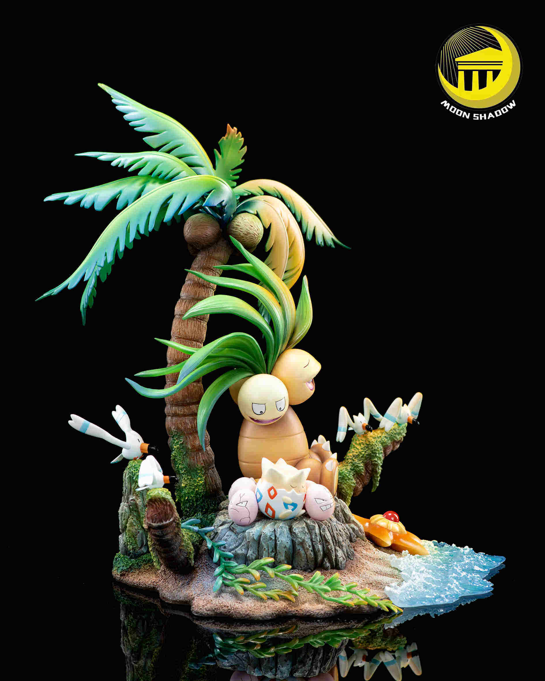 阿南月影自然系列椰蛋家族沙滩场景限量gk手办