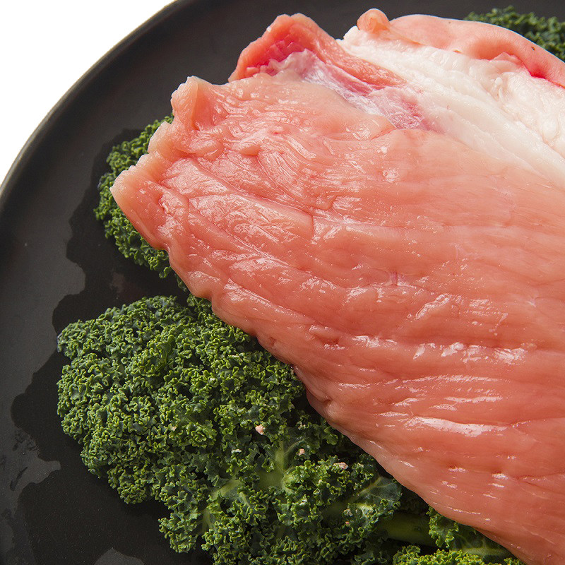 猪带皮后腿肉300g松林绿色猪肉w食品新鲜细嫩多汁