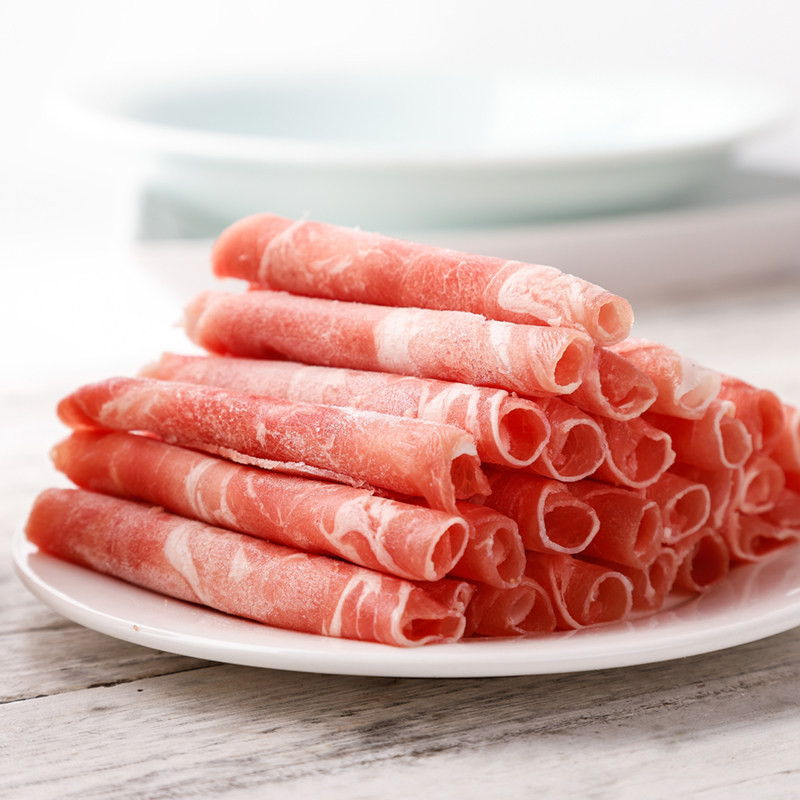 益美羔羊肉片120g盒羊肉卷食品新鲜原汁原味火锅羊肉卷