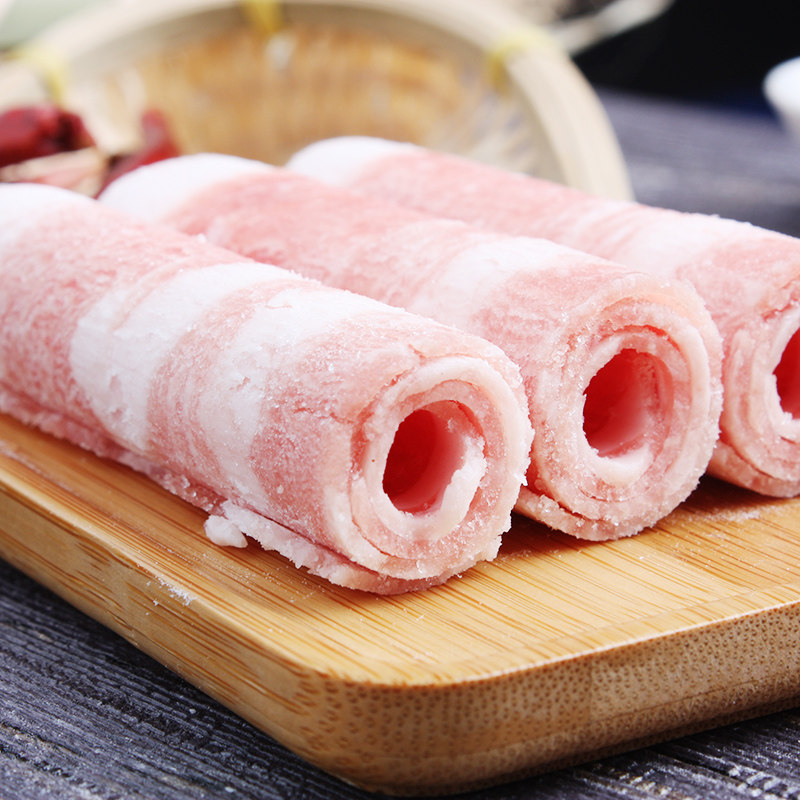 肉卷相间当先精选肥牛1kg新鲜食品肥瘦火锅牛肉卷