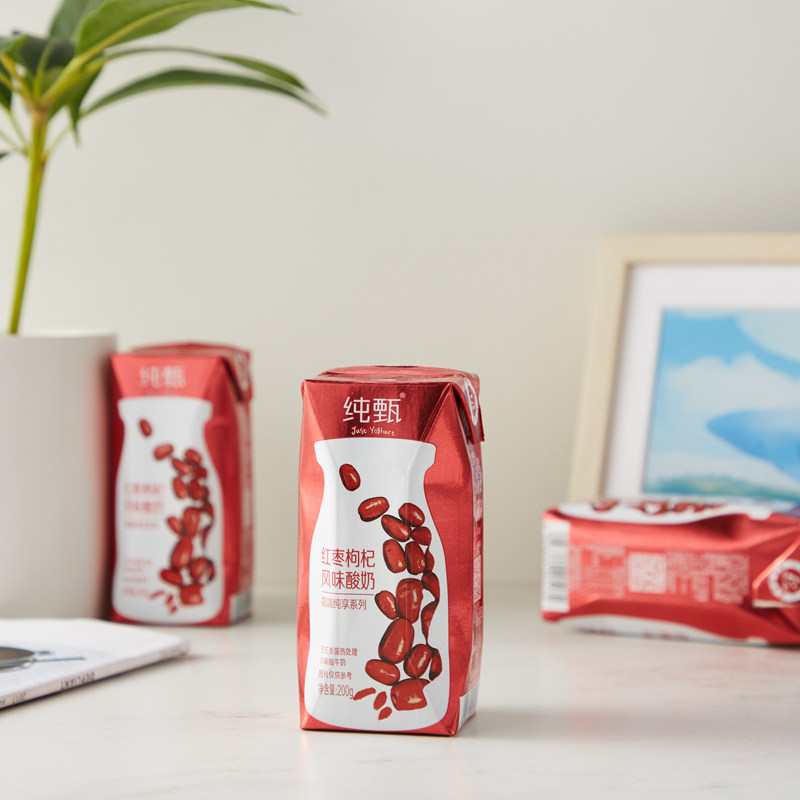 蒙牛纯甄红枣枸杞风味酸牛奶200g10盒酸奶
