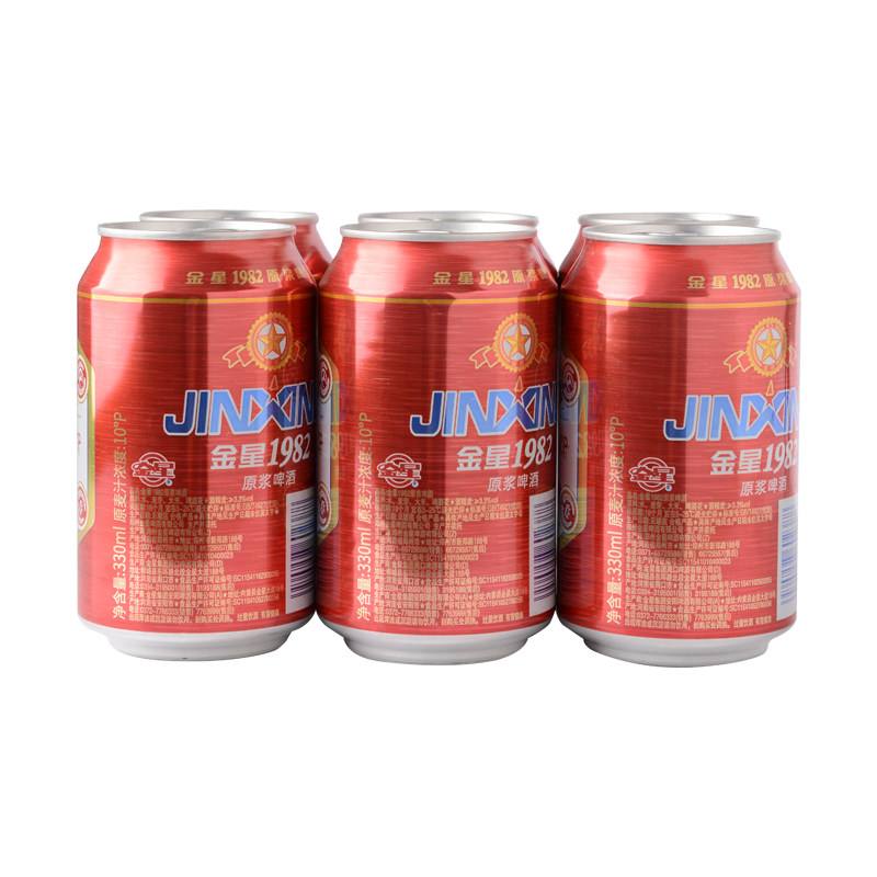 金星1982原浆啤酒330ml6罐啤酒