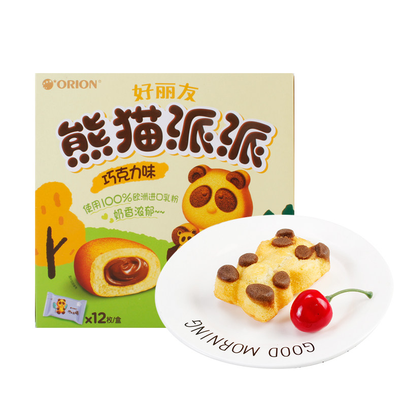 好丽友熊猫派派巧克力276克可可食品糕点营养能量传统西式糕点