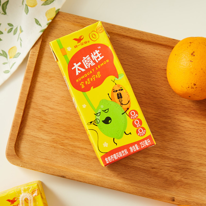 统一太魔金桔柠檬风味饮料果味