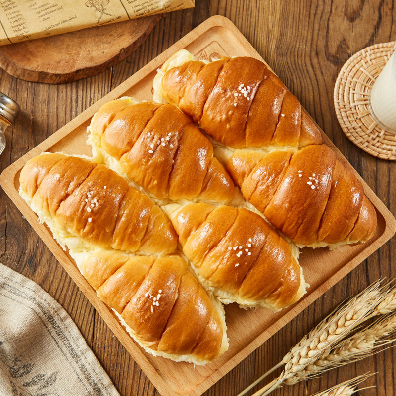 海盐奶香包300g6只面包早餐传统西式糕点
