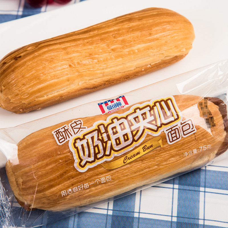 曼可顿酥皮奶油夹心面包75g西式糕点