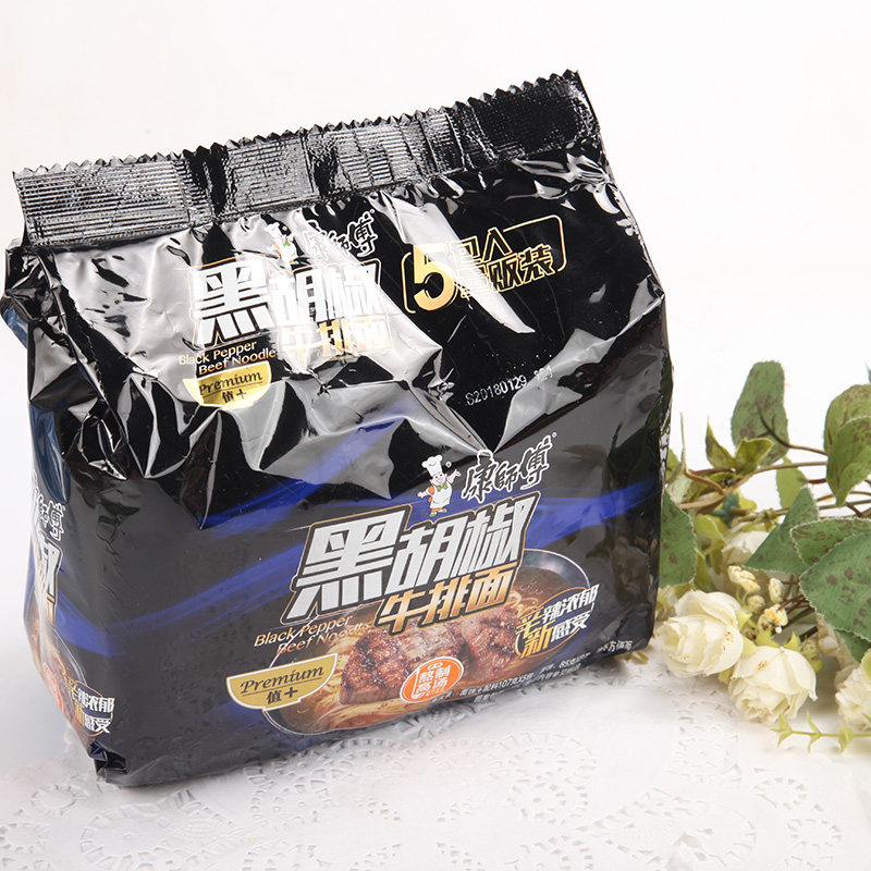康师傅经典黑胡椒调料牛排535克冲泡方便面