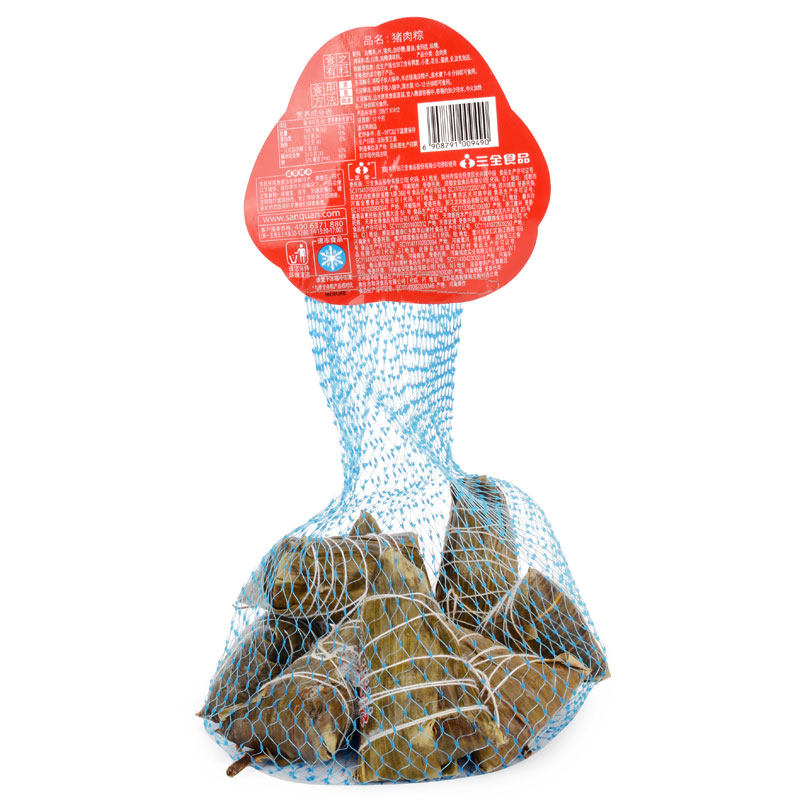 三全龙舟粽咸粽子系列455克猪肉肉粽叉烧粽子