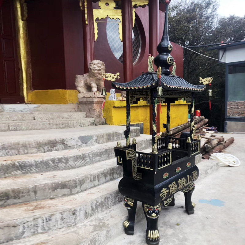 寺庙仿古香炉烧钱烧纸插香宝鼎道观祠堂铸铁焚经炉大型户外化宝炉