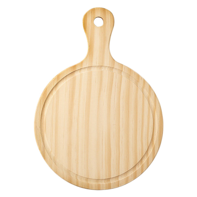 披萨盘木质野餐用品网红餐具圆形9寸面包木板ins吐司托盘装饰道具